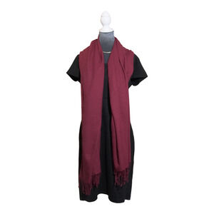 True Red Large Scarf Shawl Wrap Tight Knit Cotton-Like Unbranded No Tag Romantic